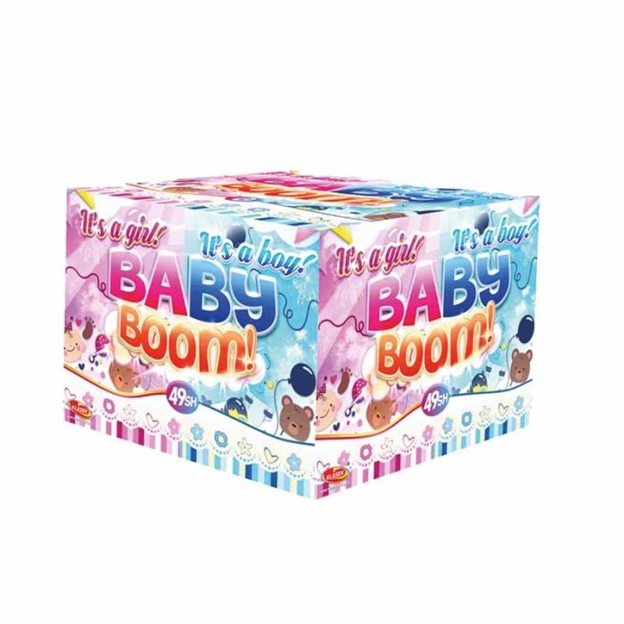 Baby boom pink for girl 49 shot gender reveal firework