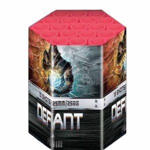 Defiant cake / barrage firework / mixed effects by pyroworx