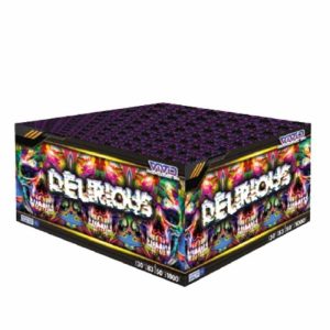 Delirious 83 shot cake / barrage firework by vivid pyrotechnics