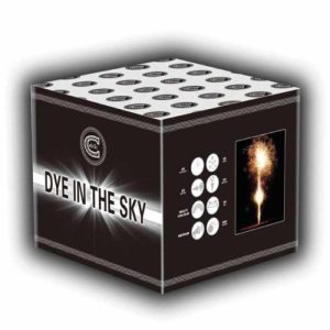 Dye in the sky  by celtic fireworks red/blue starburst cake/barrages