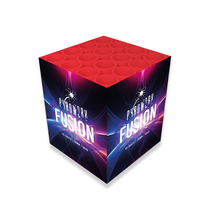 Fusion 16 shot Barrage by Pyroworx Fireworks