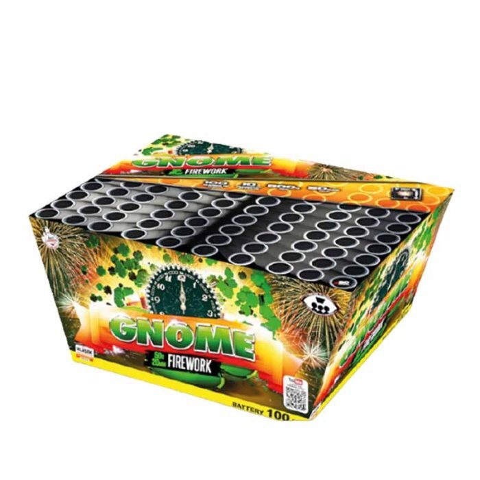 Gnome cake/barrage 100 shot fanned/angle firework by klasek