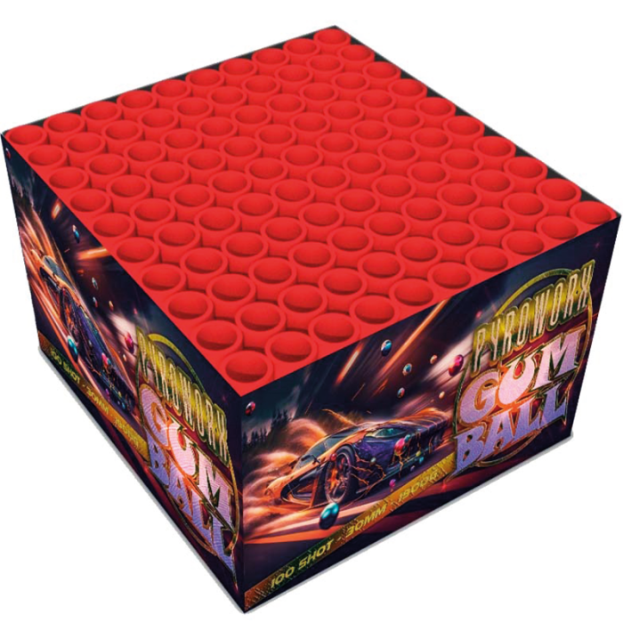 Gum Ball 100 shot by Pyroworx Fireworks