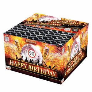 Happy Birthday compound cake/barrage 100 shot firework by klasek
