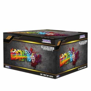 Kamuro rainbow XL 100 shot compound by vivid fireworks