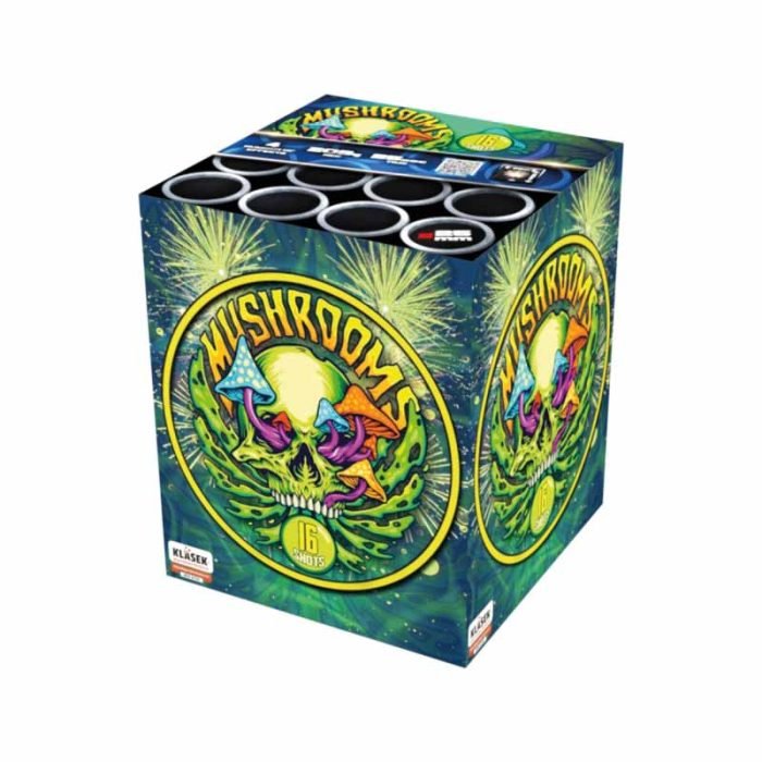 Mushroom 16 shot firework by Klasek pyrotechnics
