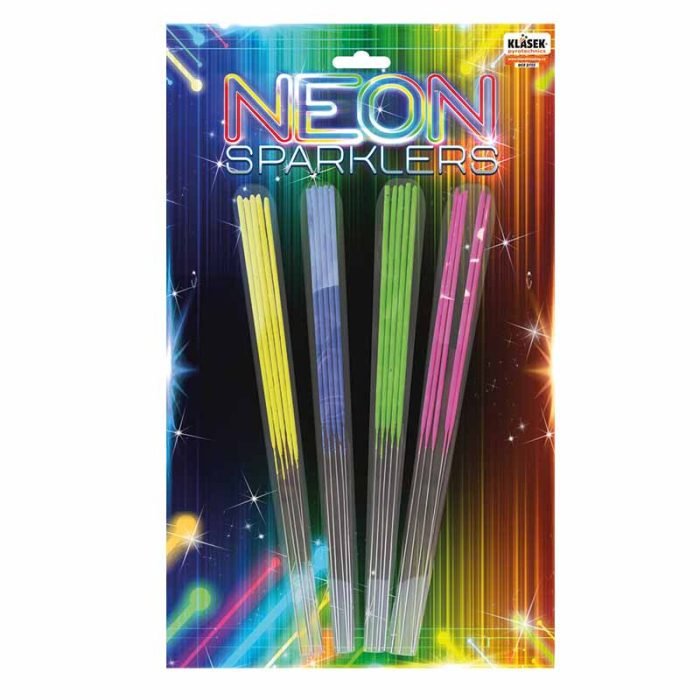 Neon sparklers 28cm by Klasek