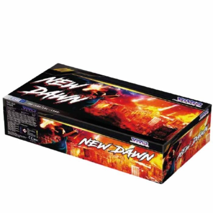 New Dawn compound cake firework by vivid pyrotechnics