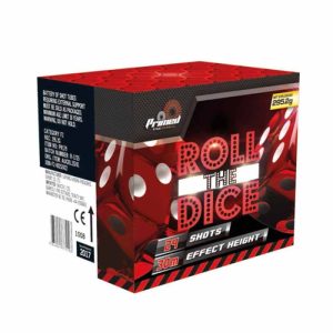 Roll the dice 24 shot cake/ barrage by primed fireworks