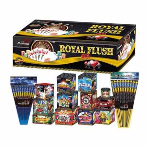 Royal flush box cakes/barrages/rocket packs by primed fireworks
