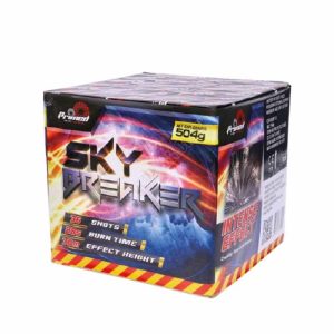 Sky breaker cake/barrage loud firework by primed pyrotechnics