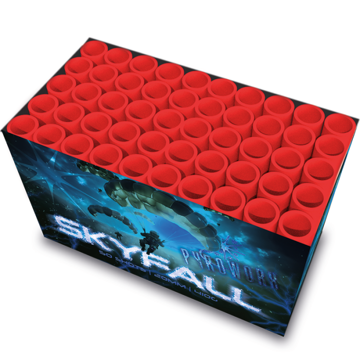 Sky Fall 50 shot Barrage By Pyroworx Fireworks